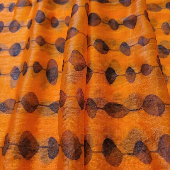 ORANGE All Season Lightweight Crinkle Rectangular Scarf - Picture 3 of 6